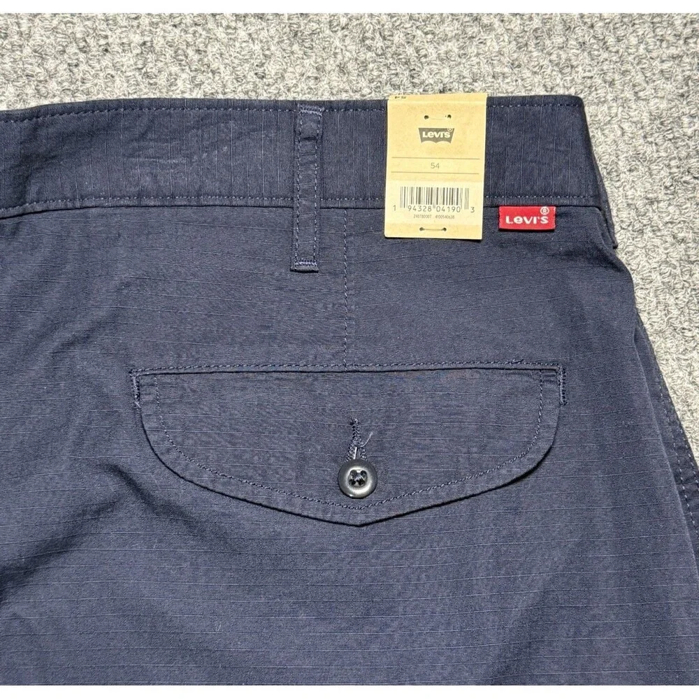 Levi's Carrier Cargo Shorts Big & Tall Cotton Loose Fit Navy Blue Mens Sz 54 NWT
